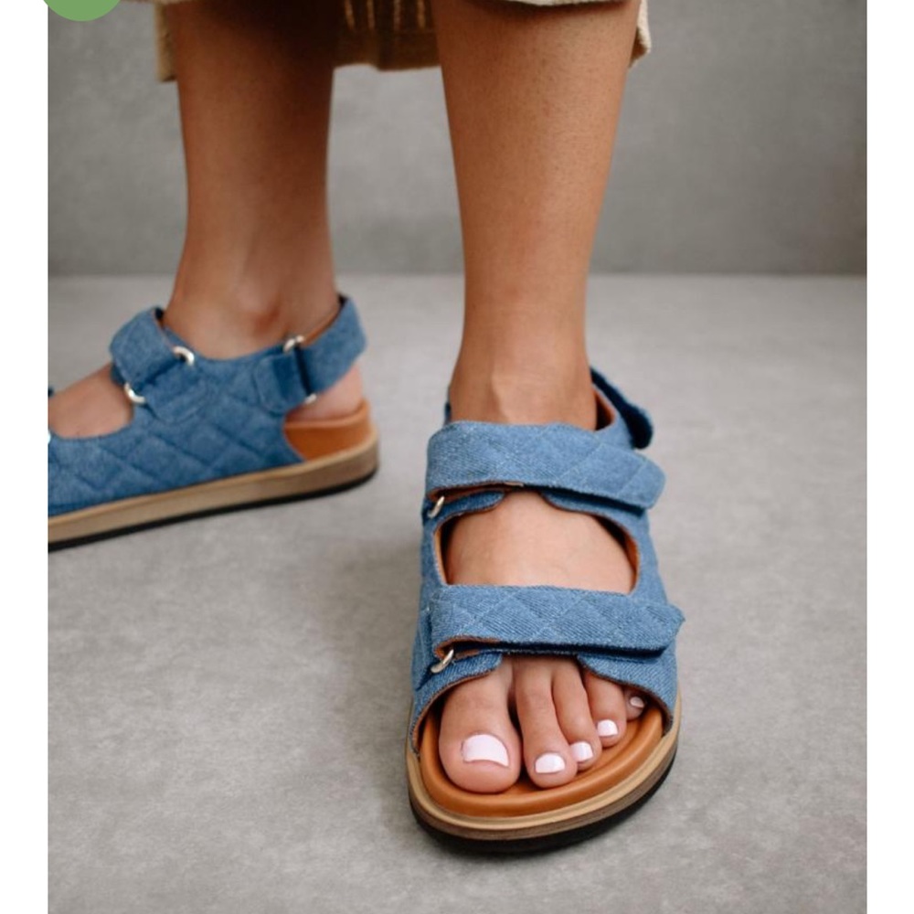 ISO Alohas Hook-Loop Sandals - Denim